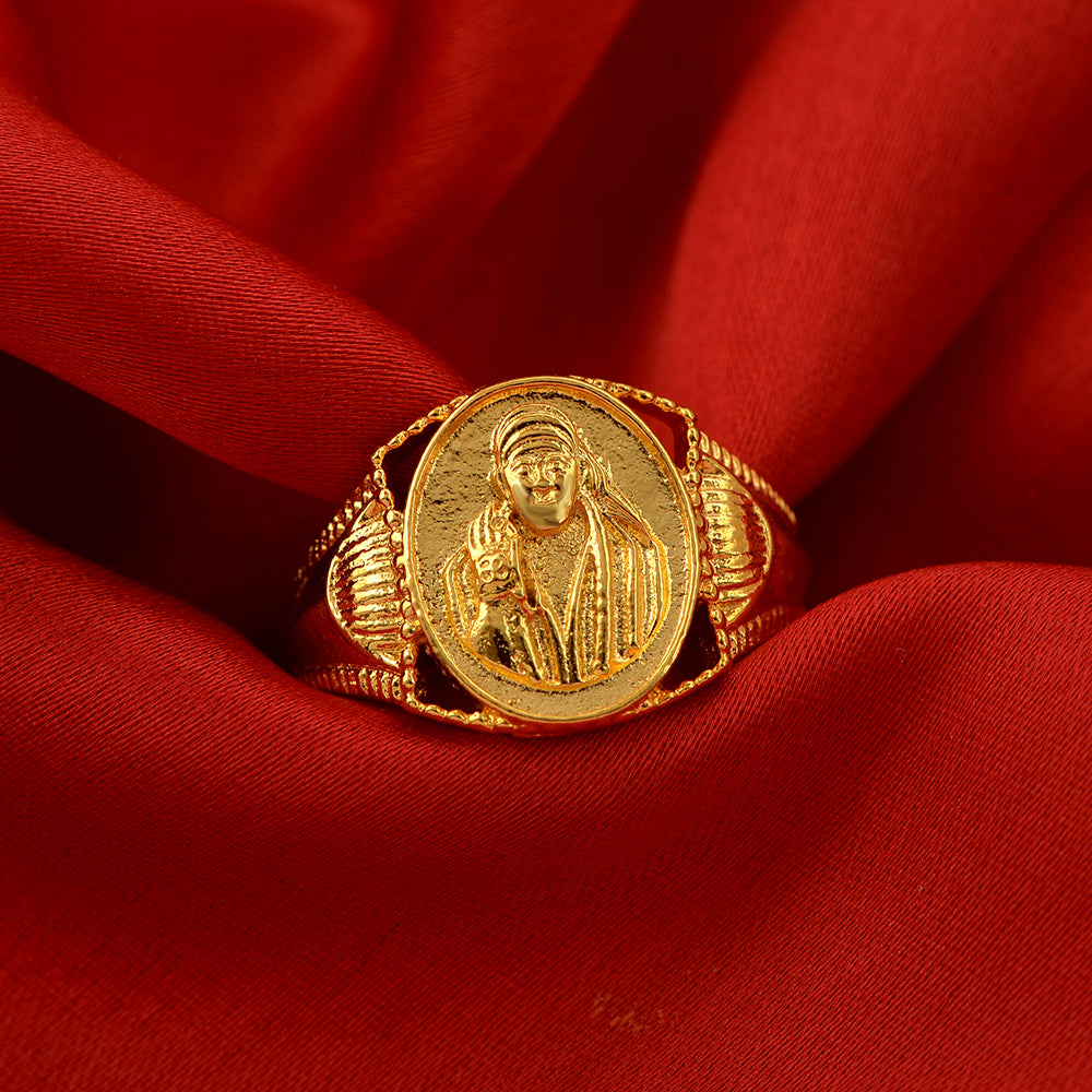 Sai Baba Gold Men's Ring | Raj Jewels